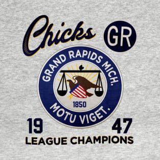 Grand Rapids Chicks • AAGPBL Patch • Grand Rapids, Michigan T-Shirt